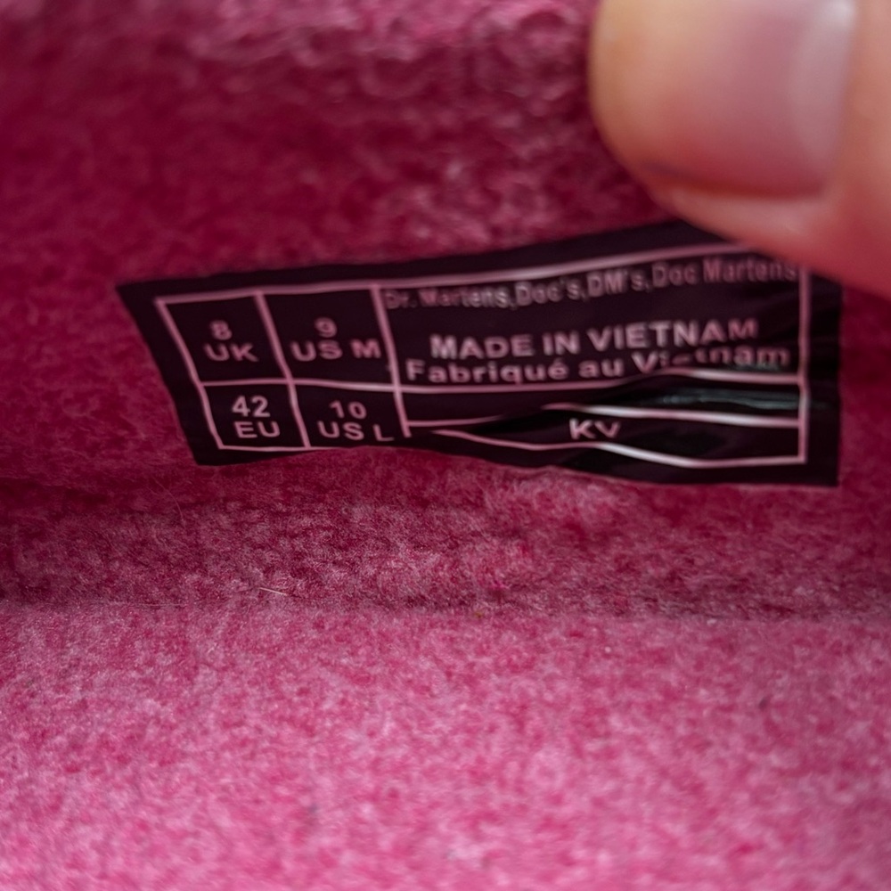 Dr. Martens Zebzag Anywair pink Suede Mules - Picture 6 of 6